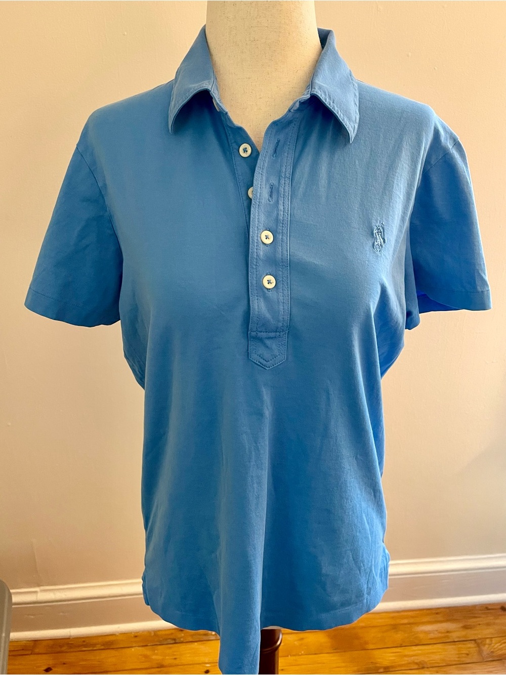 Ralph Lauren Golf Pima Cotton Polo Blue Tailored Fit Women’s Large